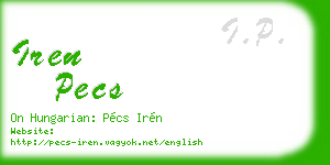 iren pecs business card